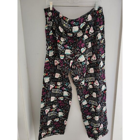 Women Coffee Graphic Lounge Pajama Pant-Pull On -No Drawstring Size 2x (18w-20w) - Picture 5 of 7